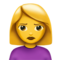 Woman Pouting emoji on Apple